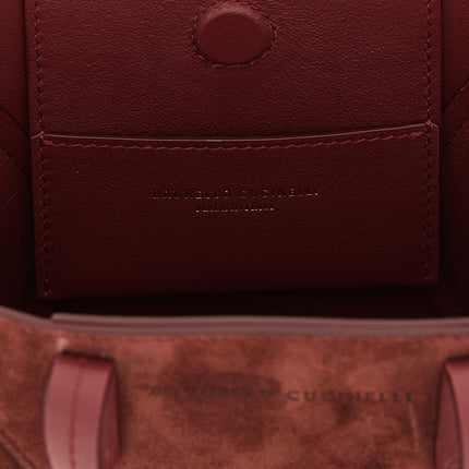 Brunello Cucinelli Bordeaux Calfskin Handbag