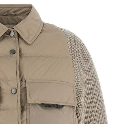 Brunello Cucinelli Beige Polyester Shell Jacket