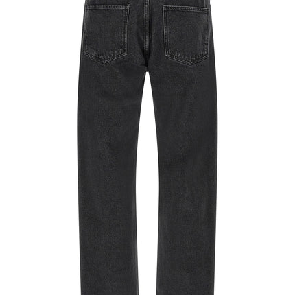 SECOND/LAYER Black Cotton Straight-Leg Jeans