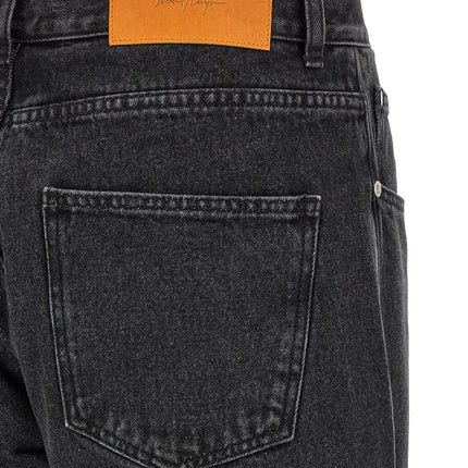 SECOND/LAYER Black Cotton Straight-Leg Jeans