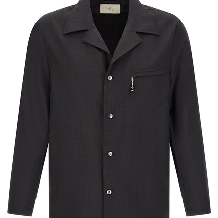 SECOND/LAYER Gray Polyester Blouse