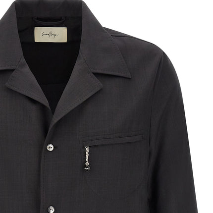 SECOND/LAYER Gray Polyester Blouse