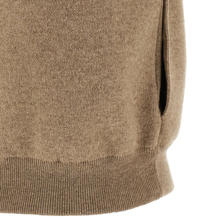 Brunello Cucinelli Beige Cashmere Sleeveless Jacket