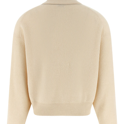 Brunello Cucinelli White Virgin Wool Cardigan