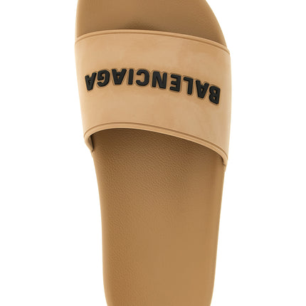 Balenciaga Beige Plastic Slides