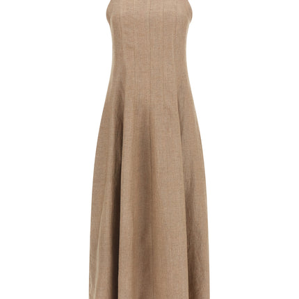 Brunello Cucinelli Beige Linen Long Dress