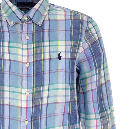 Polo Ralph Lauren Blue Linen Blouse