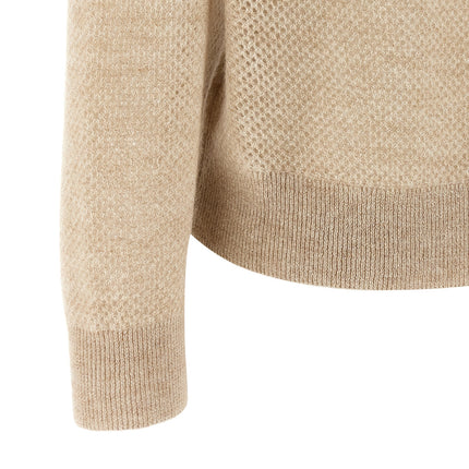 Brunello Cucinelli Gold Wool Polo Shirt