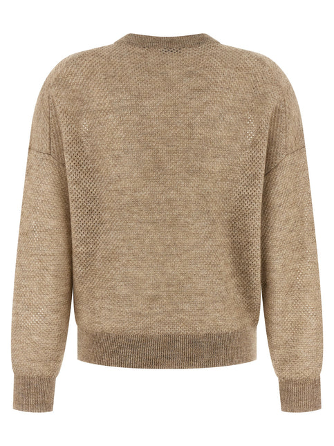 Brunello Cucinelli Beige Wool Cardigan Brunello Cucinelli