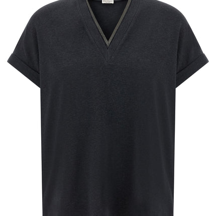 Brunello Cucinelli Gray Cotton T-Shirt