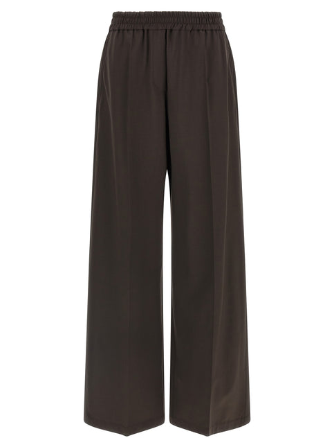 Brunello Cucinelli Brown Virgin Wool Casual Pants Brunello Cucinelli
