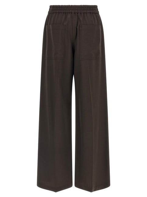 Brunello Cucinelli Brown Virgin Wool Casual Pants Brunello Cucinelli