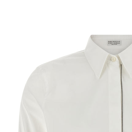 Brunello Cucinelli White Cotton Blouse