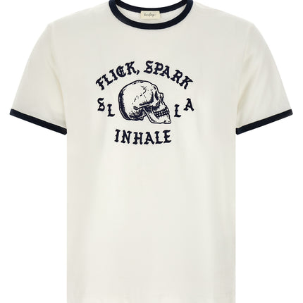SECOND/LAYER Bicolor Cotton T-Shirt