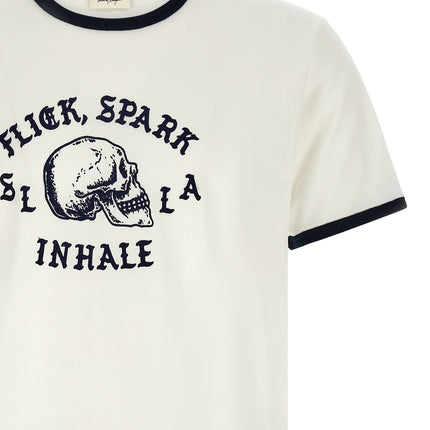 SECOND/LAYER Bicolor Cotton T-Shirt