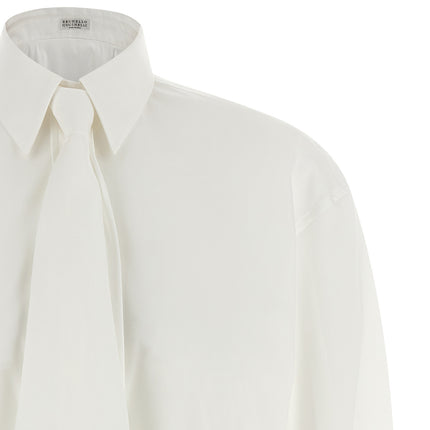 Brunello Cucinelli White Cotton Blouse
