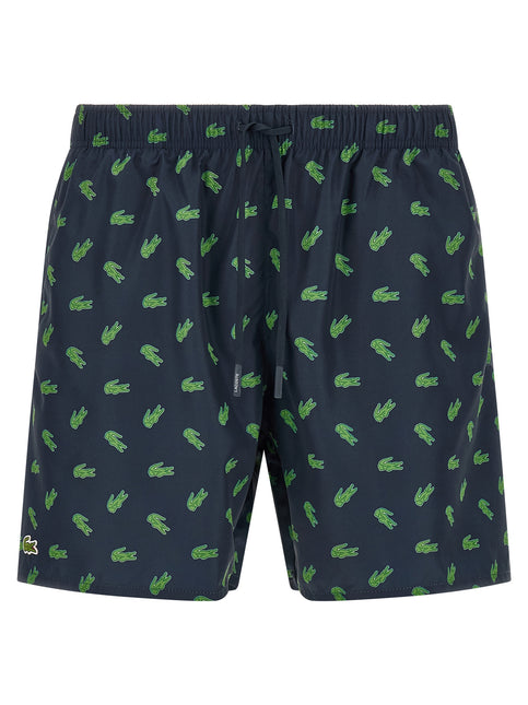 Lacoste Blue Polyester Swim Shorts Lacoste