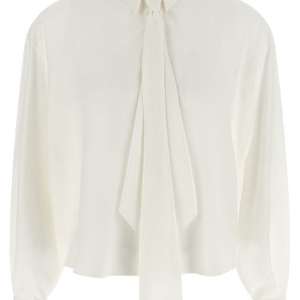 Brunello Cucinelli White Silk Blouse