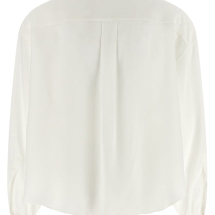 Brunello Cucinelli White Silk Blouse