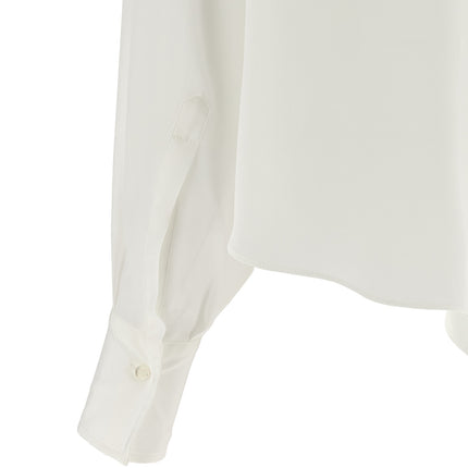 Brunello Cucinelli White Silk Blouse