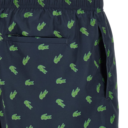 Lacoste Blue Polyester Swim Shorts