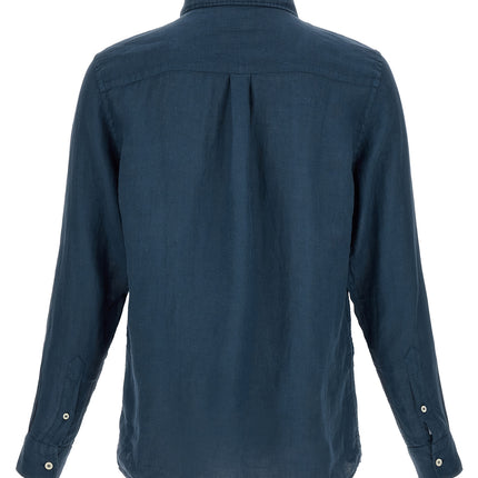 MC2 Saint Barth Blue Linen Polo Shirt