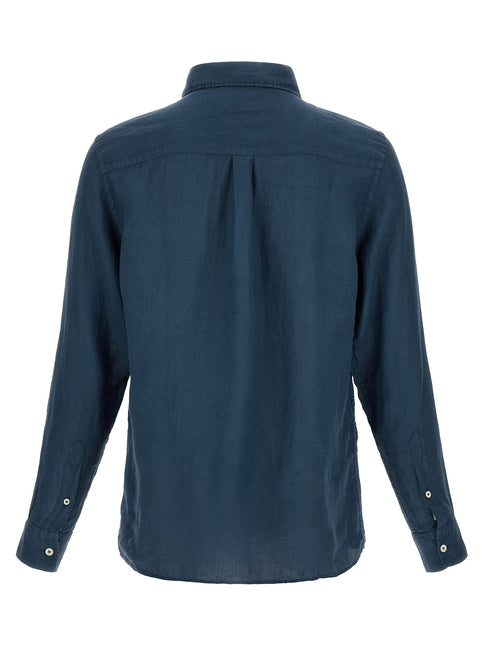 MC2 Saint Barth Blue Linen Polo Shirt MC2 Saint Barth