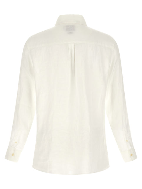 MC2 Saint Barth White Linen Polo Shirt MC2 Saint Barth