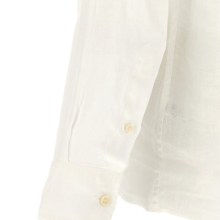 MC2 Saint Barth White Linen Polo Shirt