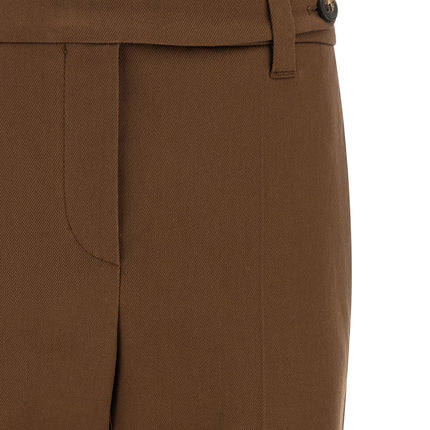 Brunello Cucinelli Brown Cotton Cropped Pants