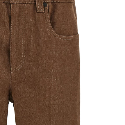 Brunello Cucinelli Brown Cotton Jeans Denim
