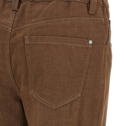Brunello Cucinelli Brown Cotton Jeans Denim