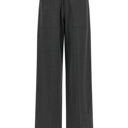 Brunello Cucinelli Gray Virgin Wool Flared Pants