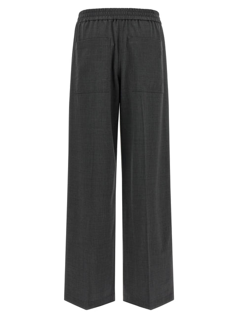 Brunello Cucinelli Gray Virgin Wool Flared Pants Brunello Cucinelli