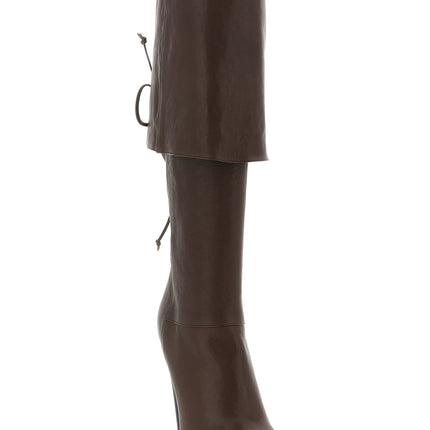 Alexander McQueen Brown Lamb Leather Over The Knee