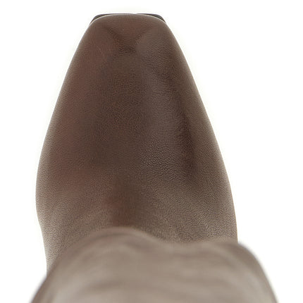 Alexander McQueen Brown Lamb Leather Over The Knee