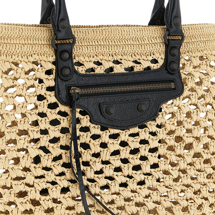 Balenciaga Beige Viscose Shoulder Bag