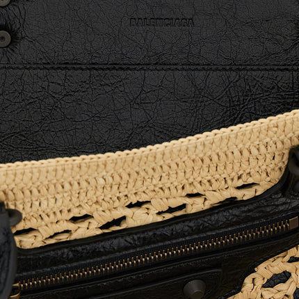 Balenciaga Beige Viscose Shoulder Bag
