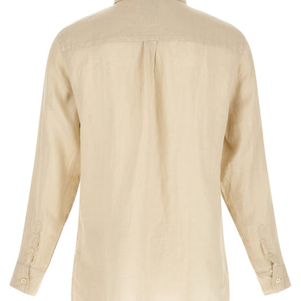 MC2 Saint Barth Beige Linen Polo Shirt