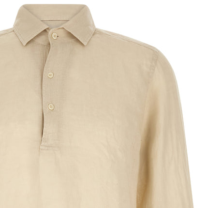 MC2 Saint Barth Beige Linen Polo Shirt