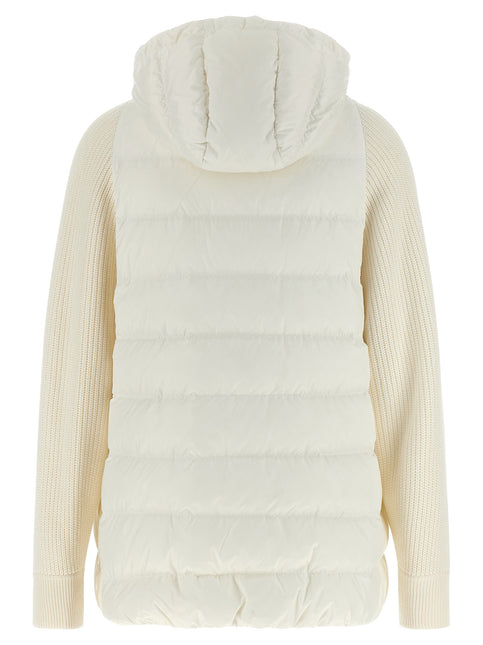 Brunello Cucinelli White Polyester Full-Length Jacket Brunello Cucinelli