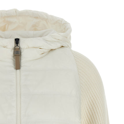 Brunello Cucinelli White Polyester Full-Length Jacket