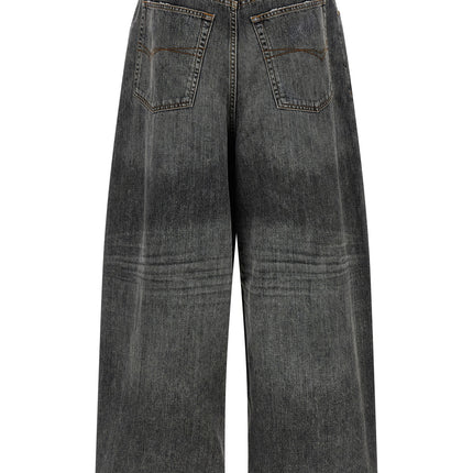 Balenciaga Gray Cotton Relaxed Fit Jeans