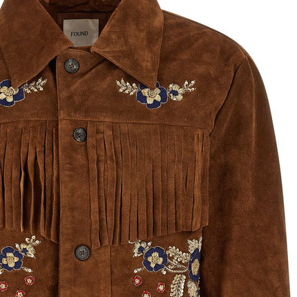 FOUND Brown Leather Leather Jacket