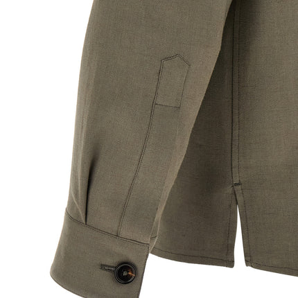 ZEGNA Gray Linen Blouse