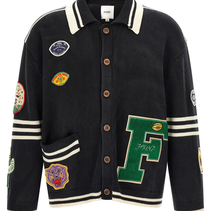 FOUND Black Cotton Cardigan
