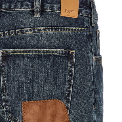 FOUND Blue Cotton Straight-Leg Jeans