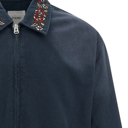 FOUND Blue Cotton Full-Length Jacket