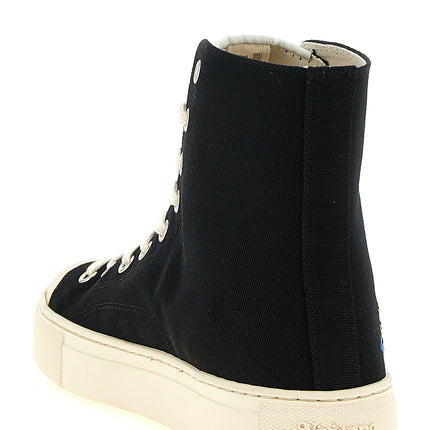 Vivienne Westwood Bicolor Cotton High Top Sneakers
