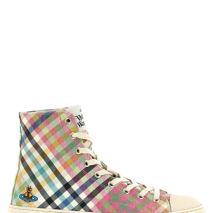 Vivienne Westwood Multicolor Cotton High Top Sneakers